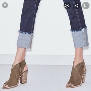 Vince Camuto Olive Peep-Toe Ankle Booties